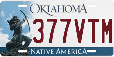 OK license plate 377VTM