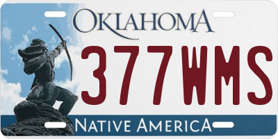 OK license plate 377WMS