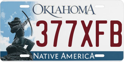 OK license plate 377XFB