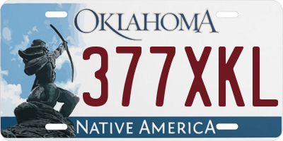 OK license plate 377XKL