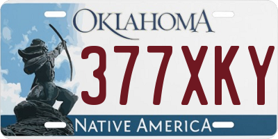 OK license plate 377XKY