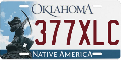OK license plate 377XLC