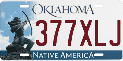 OK license plate 377XLJ