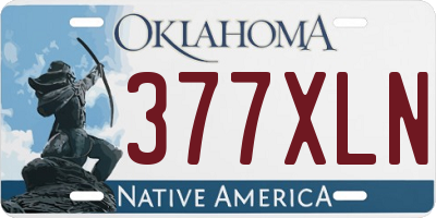 OK license plate 377XLN