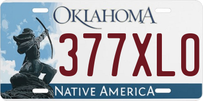 OK license plate 377XLO