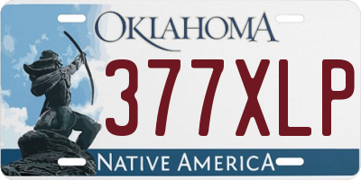 OK license plate 377XLP