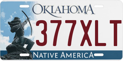 OK license plate 377XLT