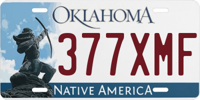 OK license plate 377XMF