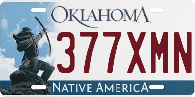 OK license plate 377XMN