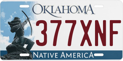 OK license plate 377XNF