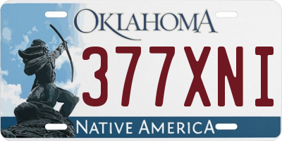 OK license plate 377XNI