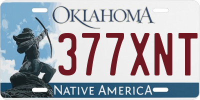OK license plate 377XNT