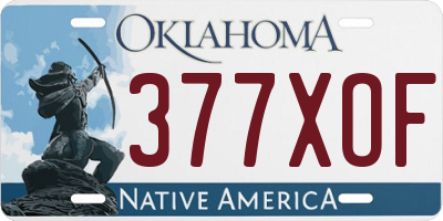 OK license plate 377XOF