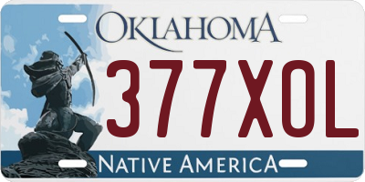 OK license plate 377XOL
