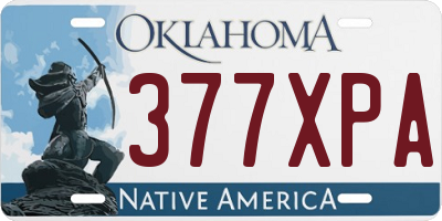 OK license plate 377XPA