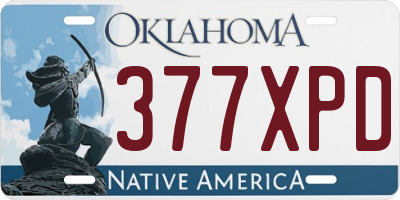 OK license plate 377XPD