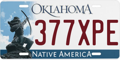 OK license plate 377XPE