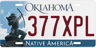 OK license plate 377XPL