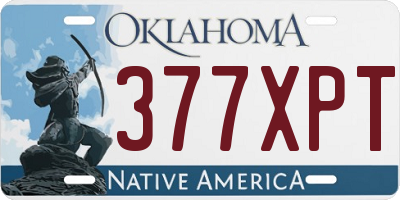 OK license plate 377XPT