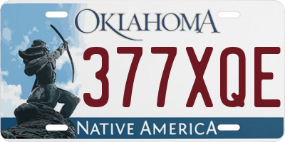 OK license plate 377XQE