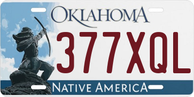 OK license plate 377XQL