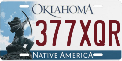 OK license plate 377XQR