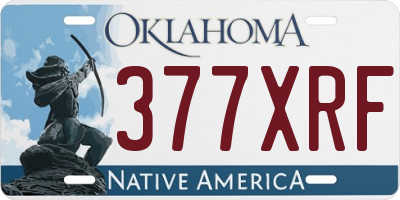 OK license plate 377XRF