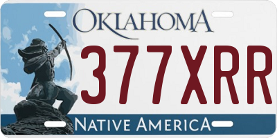OK license plate 377XRR