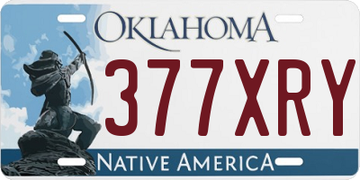 OK license plate 377XRY