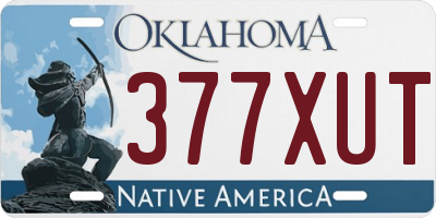OK license plate 377XUT