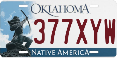 OK license plate 377XYW