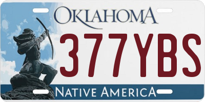 OK license plate 377YBS