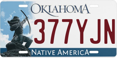 OK license plate 377YJN