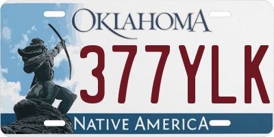 OK license plate 377YLK