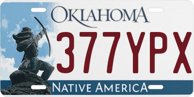 OK license plate 377YPX