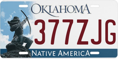 OK license plate 377ZJG