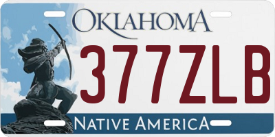 OK license plate 377ZLB