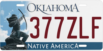 OK license plate 377ZLF