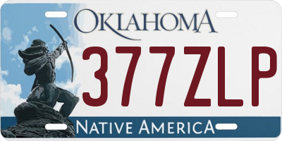 OK license plate 377ZLP