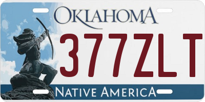 OK license plate 377ZLT