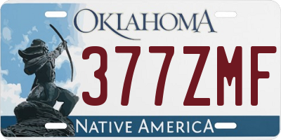 OK license plate 377ZMF