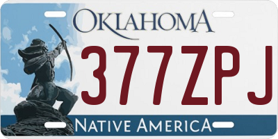 OK license plate 377ZPJ
