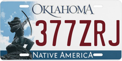 OK license plate 377ZRJ