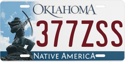 OK license plate 377ZSS