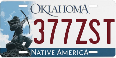 OK license plate 377ZST