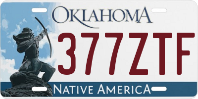 OK license plate 377ZTF