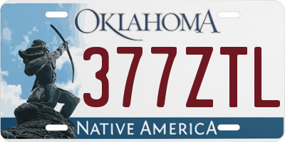 OK license plate 377ZTL
