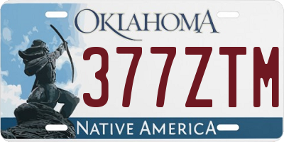 OK license plate 377ZTM