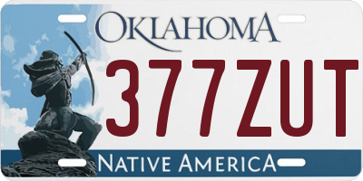 OK license plate 377ZUT