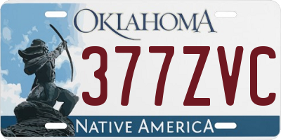 OK license plate 377ZVC